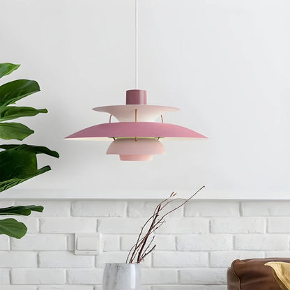 Pink Nordic multi pendant light