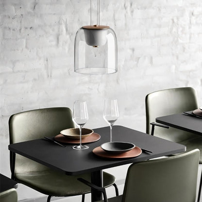 nuvlight Omnira Modernist Hand-Blown Clear Glass Pendant