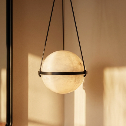 nuvlight Orba Modernist Spherical Alabaster Pendant Light