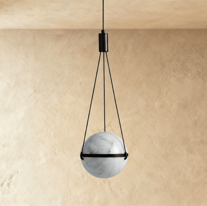 nuvlight Orba Modernist Spherical Alabaster Pendant Light