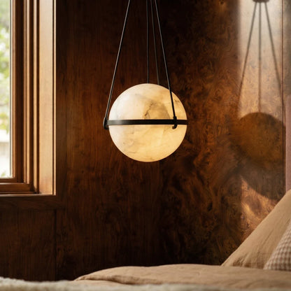 nuvlight Orba Modernist Spherical Alabaster Pendant Light