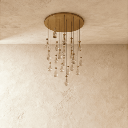 nuvlight Pulcher Modern Luxury Glass Tear Chandelier
