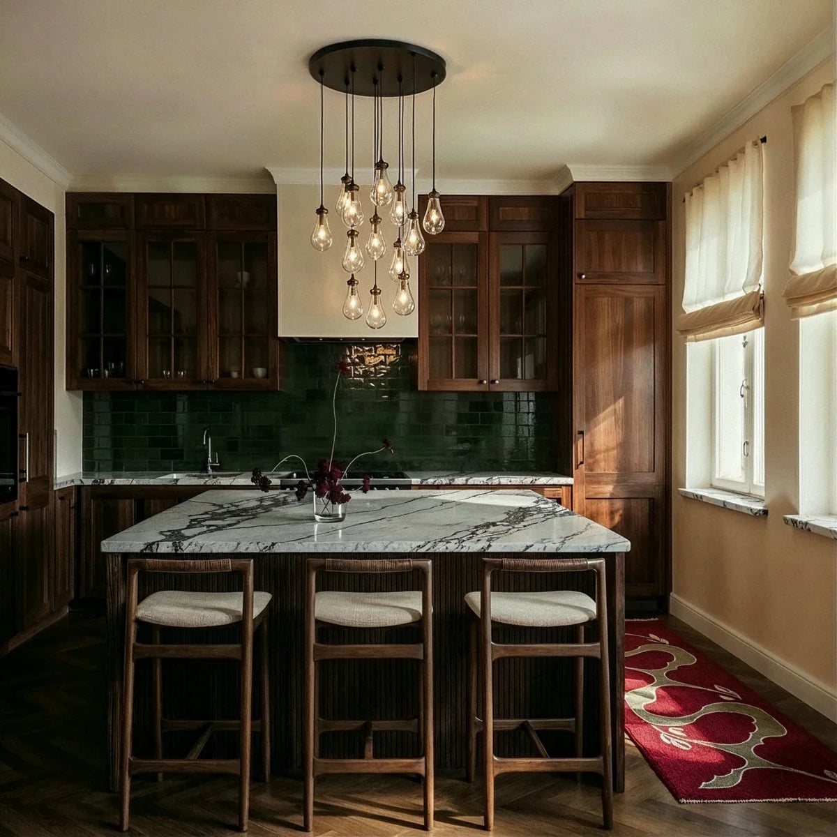 nuvlight Pulcher Modern Luxury Glass Tear Chandelier