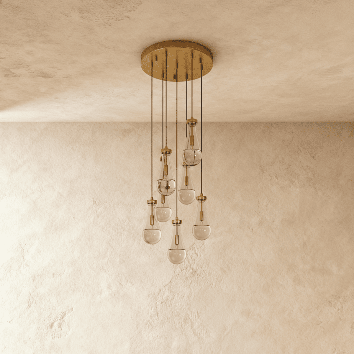 nuvlight Pulcher Modern Luxury Glass Tear Chandelier
