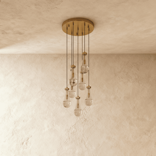 nuvlight Pulcher Modern Luxury Glass Tear Chandelier