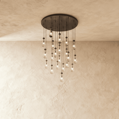 nuvlight Pulcher Modern Luxury Glass Tear Chandelier