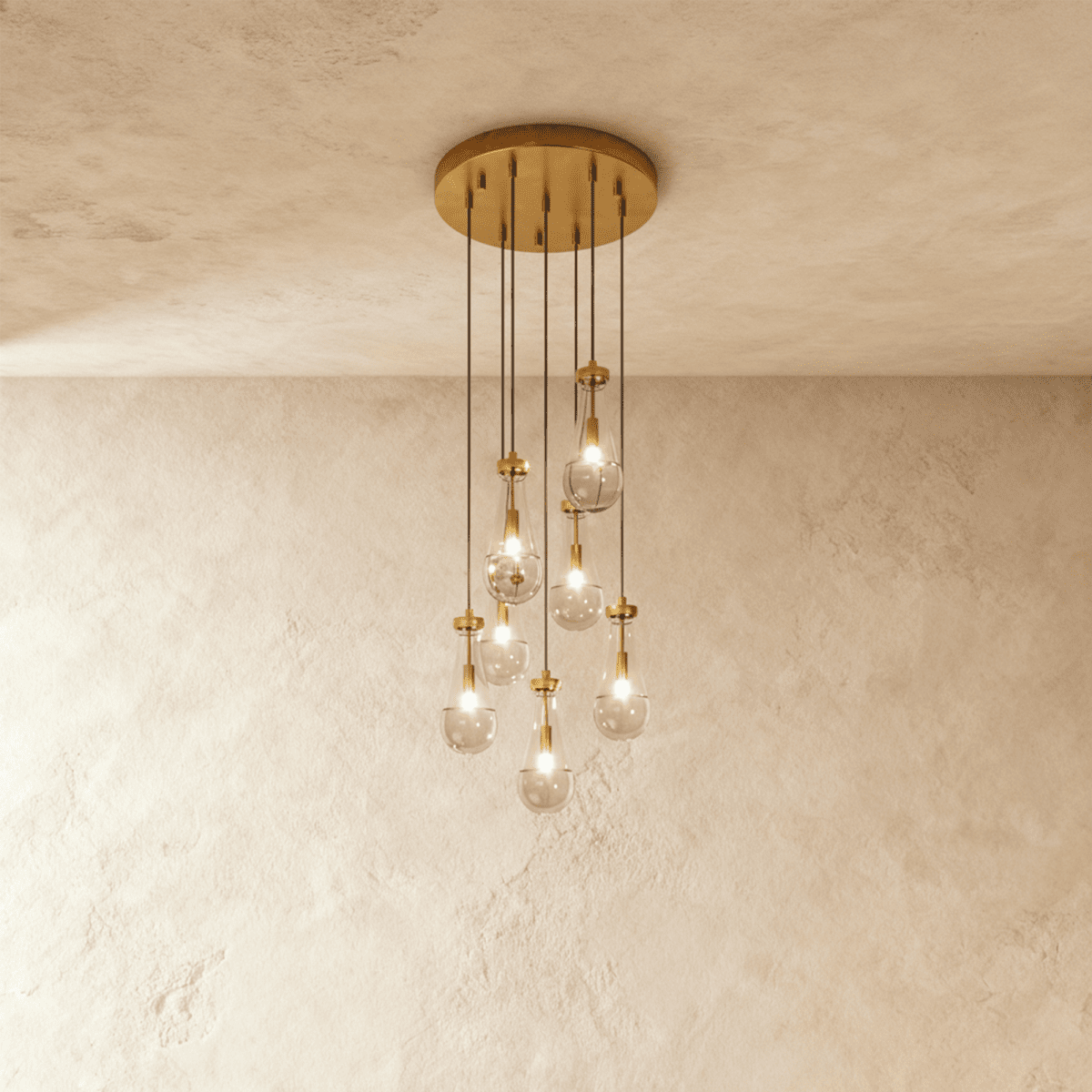 Pulcher Glass Tears Chandelier