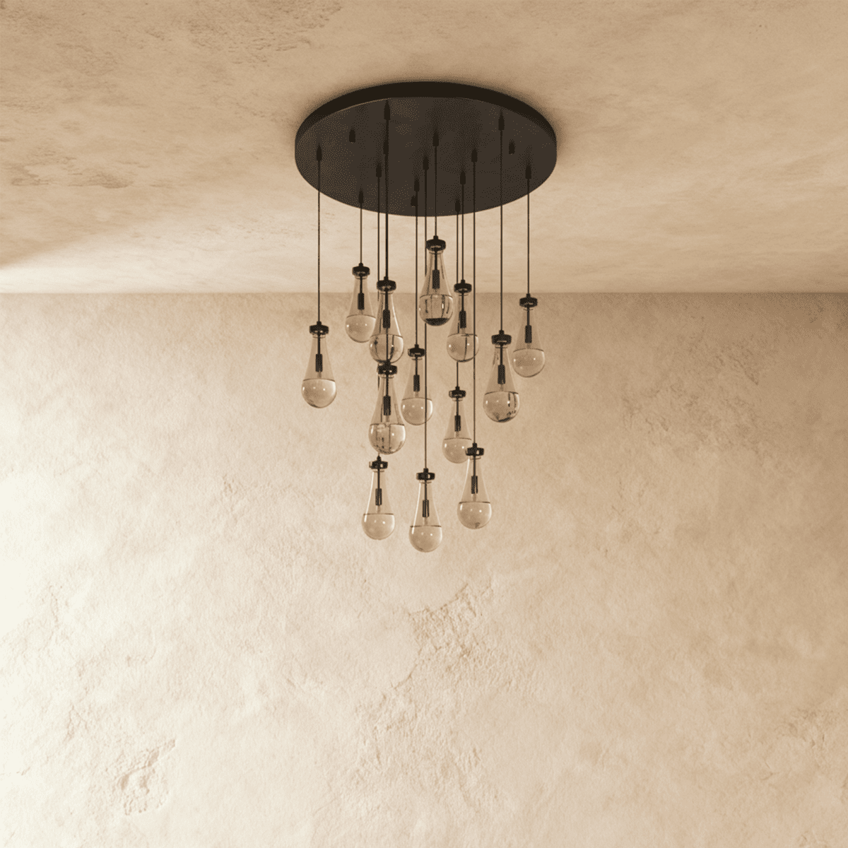 nuvlight Pulcher Modern Luxury Glass Tear Chandelier