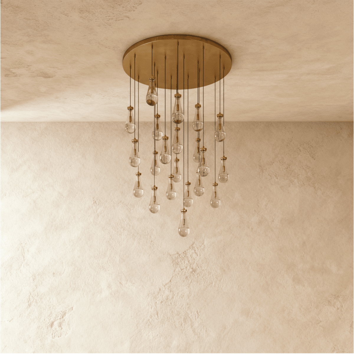 nuvlight Pulcher Modern Luxury Glass Tear Chandelier