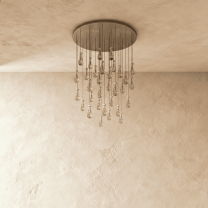 nuvlight Pulcher Modern Luxury Glass Tear Chandelier