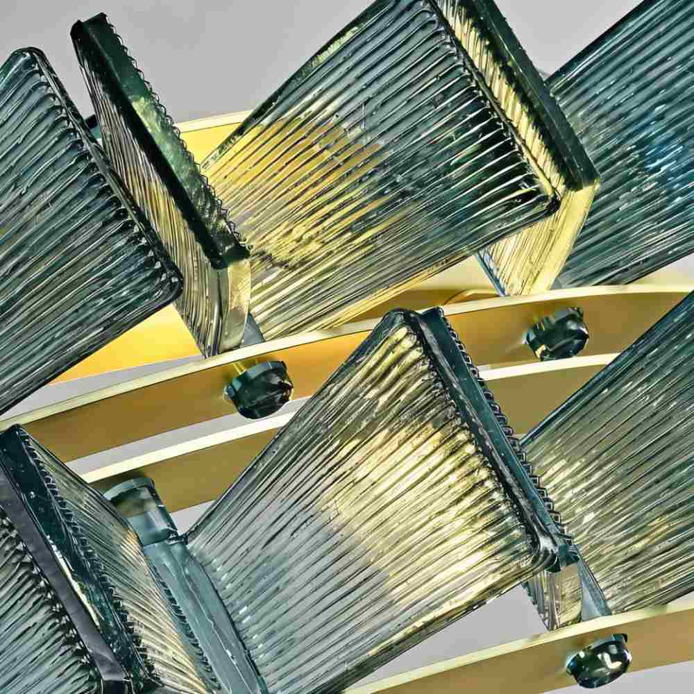 nuvlight Salane Luxury Layered Glass Sculptural Chandelier