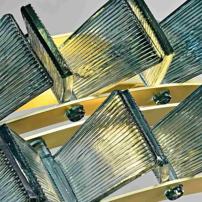 nuvlight Salane Luxury Layered Glass Sculptural Chandelier