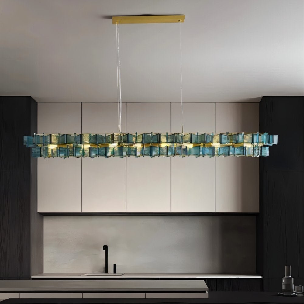 nuvlight Salane Luxury Layered Glass Sculptural Chandelier