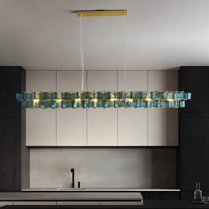 nuvlight Salane Luxury Layered Glass Sculptural Chandelier