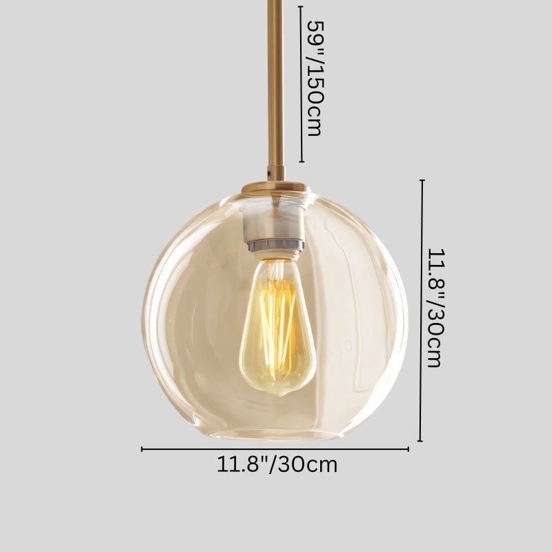 nuvlight Selionis Mid-Century Ombre Gold Globe Pendant
