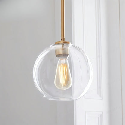 nuvlight Selionis Mid-Century Ombre Gold Globe Pendant