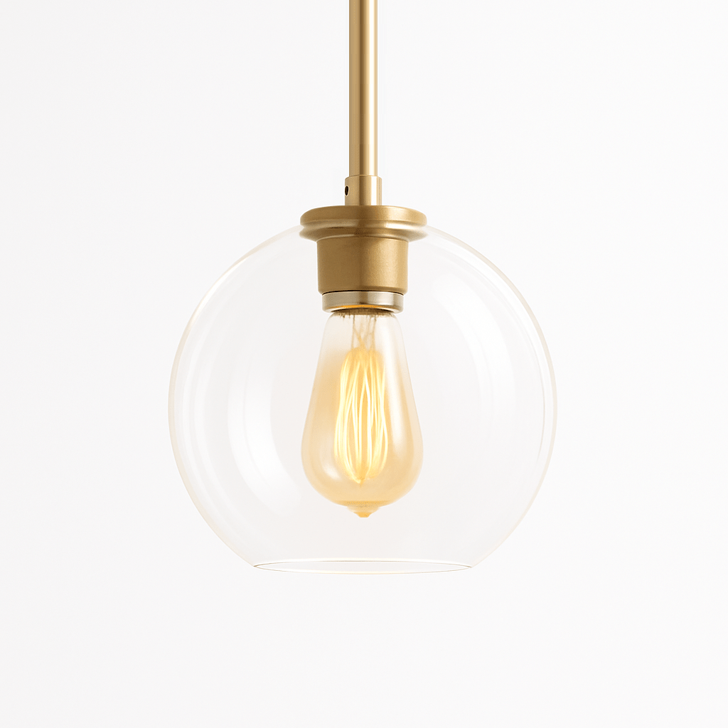 nuvlight Selionis Mid-Century Ombre Gold Globe Pendant