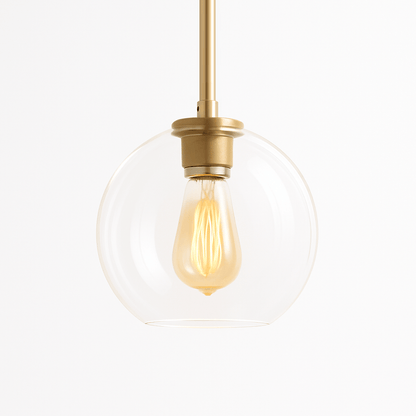 nuvlight Selionis Mid-Century Ombre Gold Globe Pendant