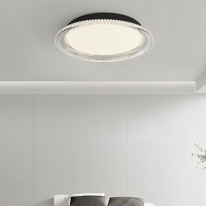 nuvlight Serra Modernist Textured Acrylic Flush Mount