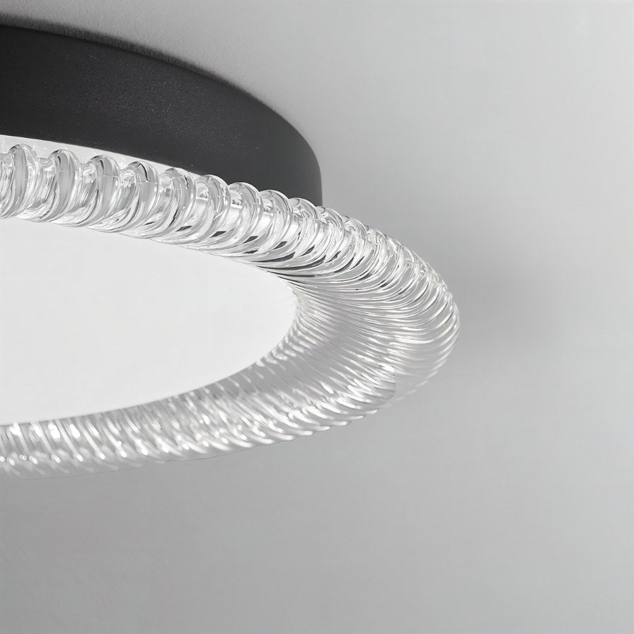 nuvlight Serra Modernist Textured Acrylic Flush Mount
