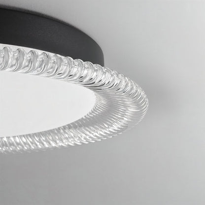 nuvlight Serra Modernist Textured Acrylic Flush Mount