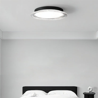 nuvlight Serra Modernist Textured Acrylic Flush Mount