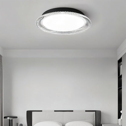 nuvlight Serra Modernist Textured Acrylic Flush Mount