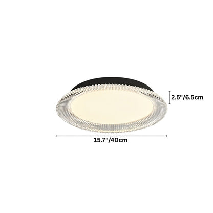 nuvlight Serra Modernist Textured Acrylic Flush Mount