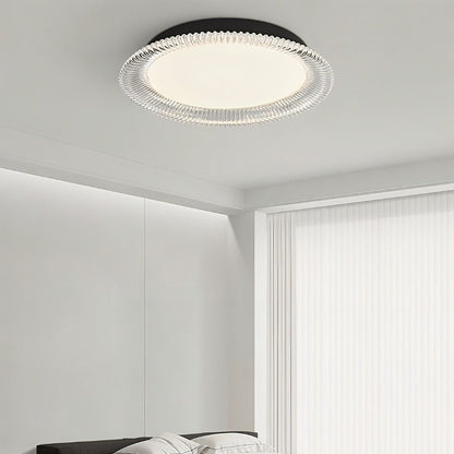 nuvlight Serra Modernist Textured Acrylic Flush Mount