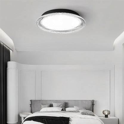 nuvlight Serra Modernist Textured Acrylic Flush Mount