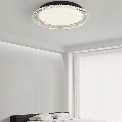 nuvlight Serra Modernist Textured Acrylic Flush Mount