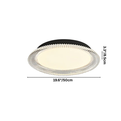 nuvlight Serra Modernist Textured Acrylic Flush Mount