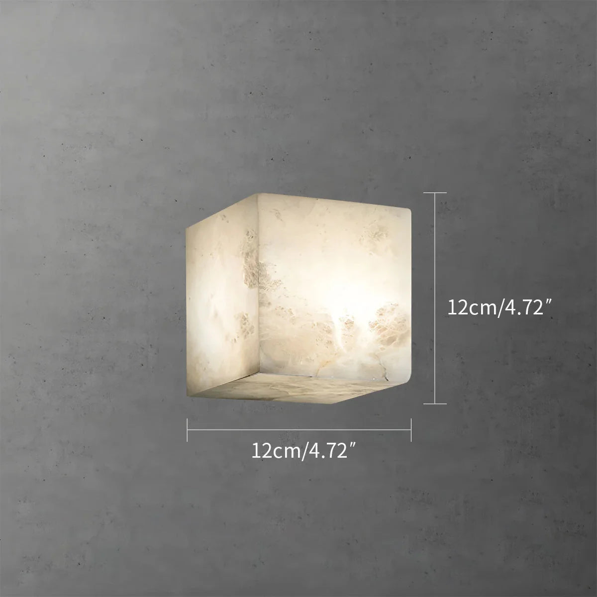Square Alabaster Wall Sconce for Living Room
