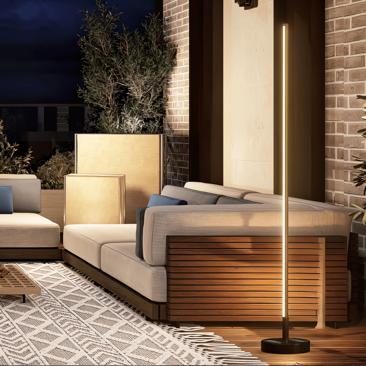 nuvlight Solix Modernist Solar IP65 Outdoor Floor Lamp