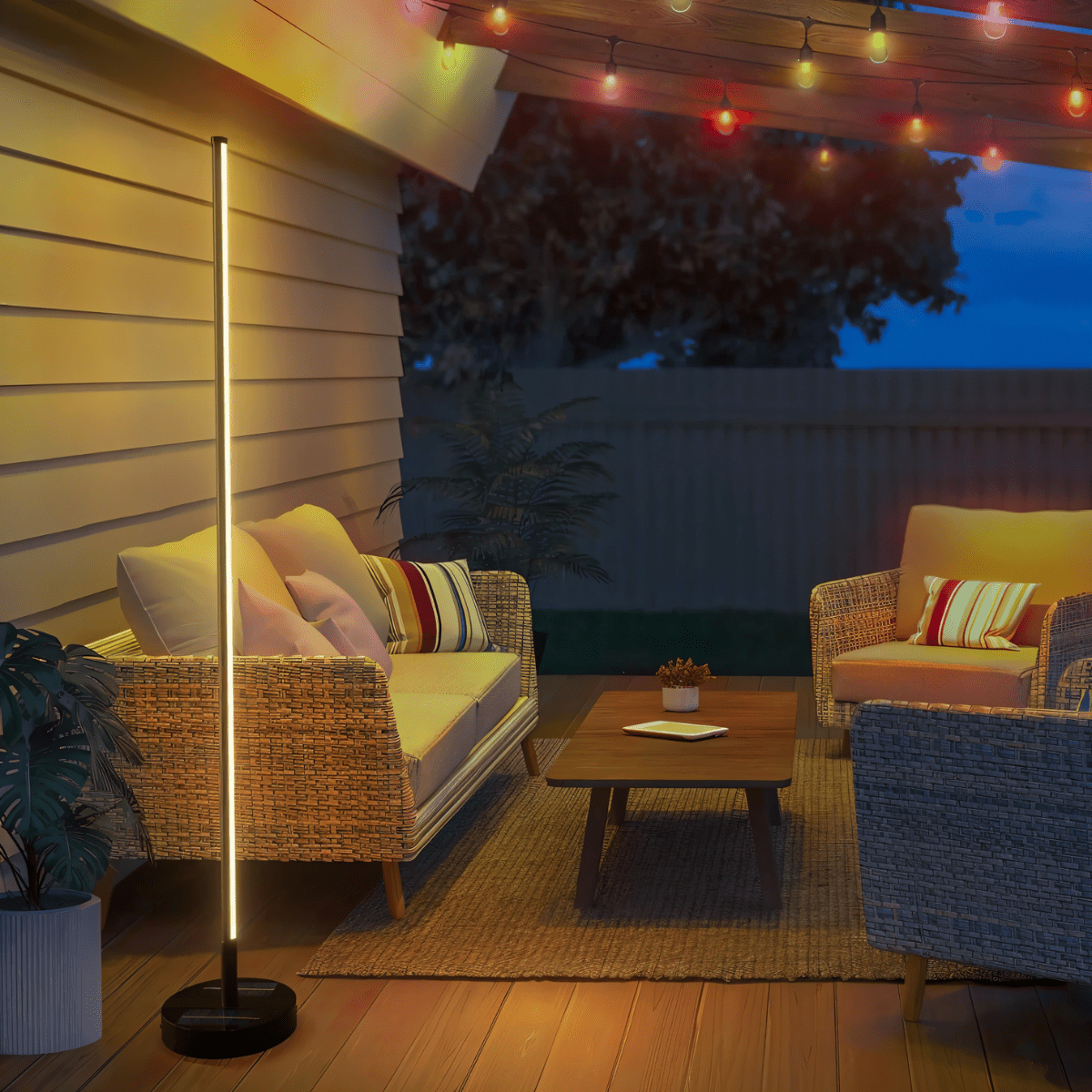 nuvlight Solix Modernist Solar IP65 Outdoor Floor Lamp