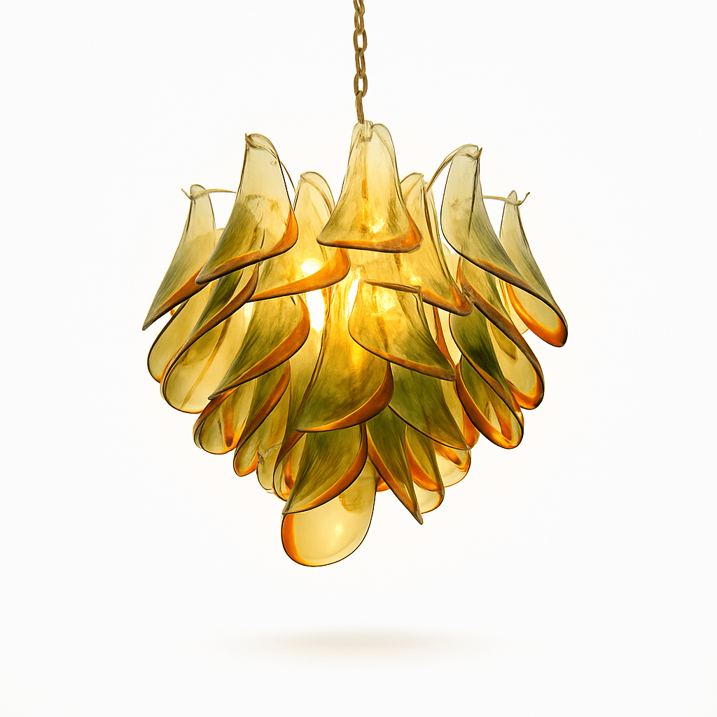 nuvlight Soynix Luxury Murano Glass Leaf Chandelier