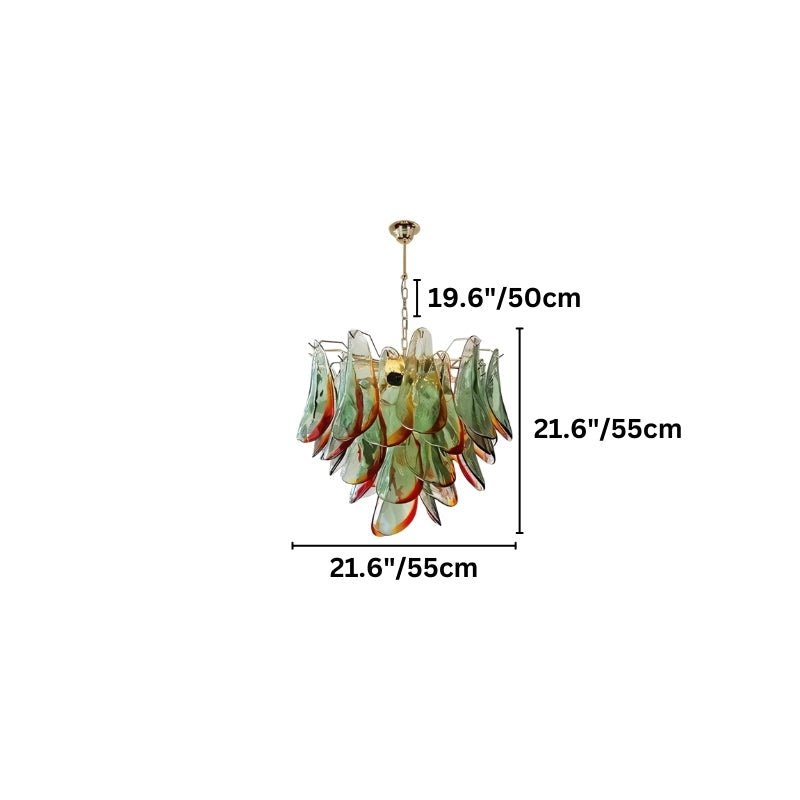 nuvlight Soynix Luxury Murano Glass Leaf Chandelier