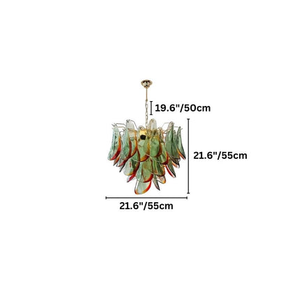 nuvlight Soynix Luxury Murano Glass Leaf Chandelier