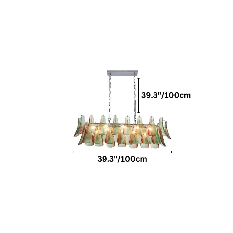 nuvlight Soynix Luxury Murano Glass Leaf Chandelier