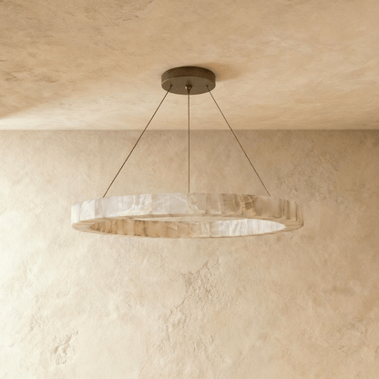 Teva Round Alabaster Chandelier