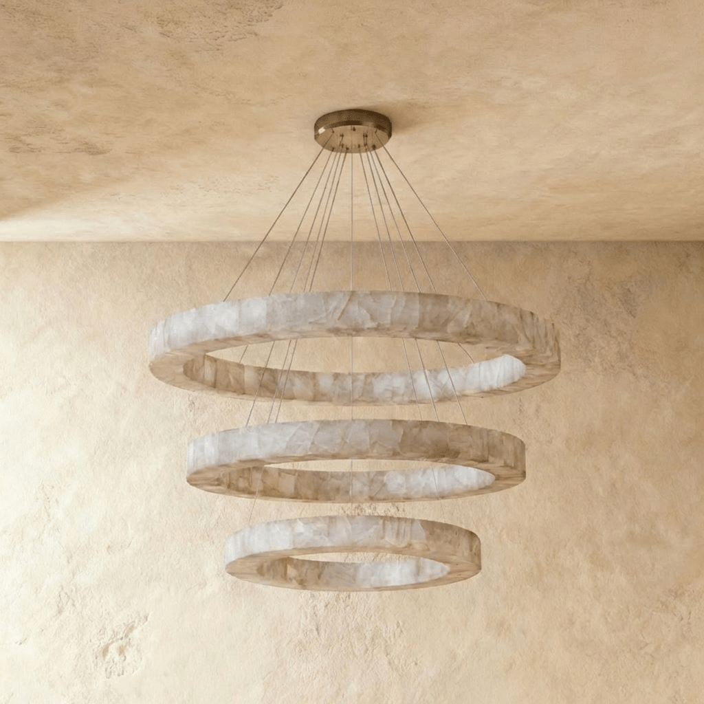 Teva Round Alabaster Chandelier
