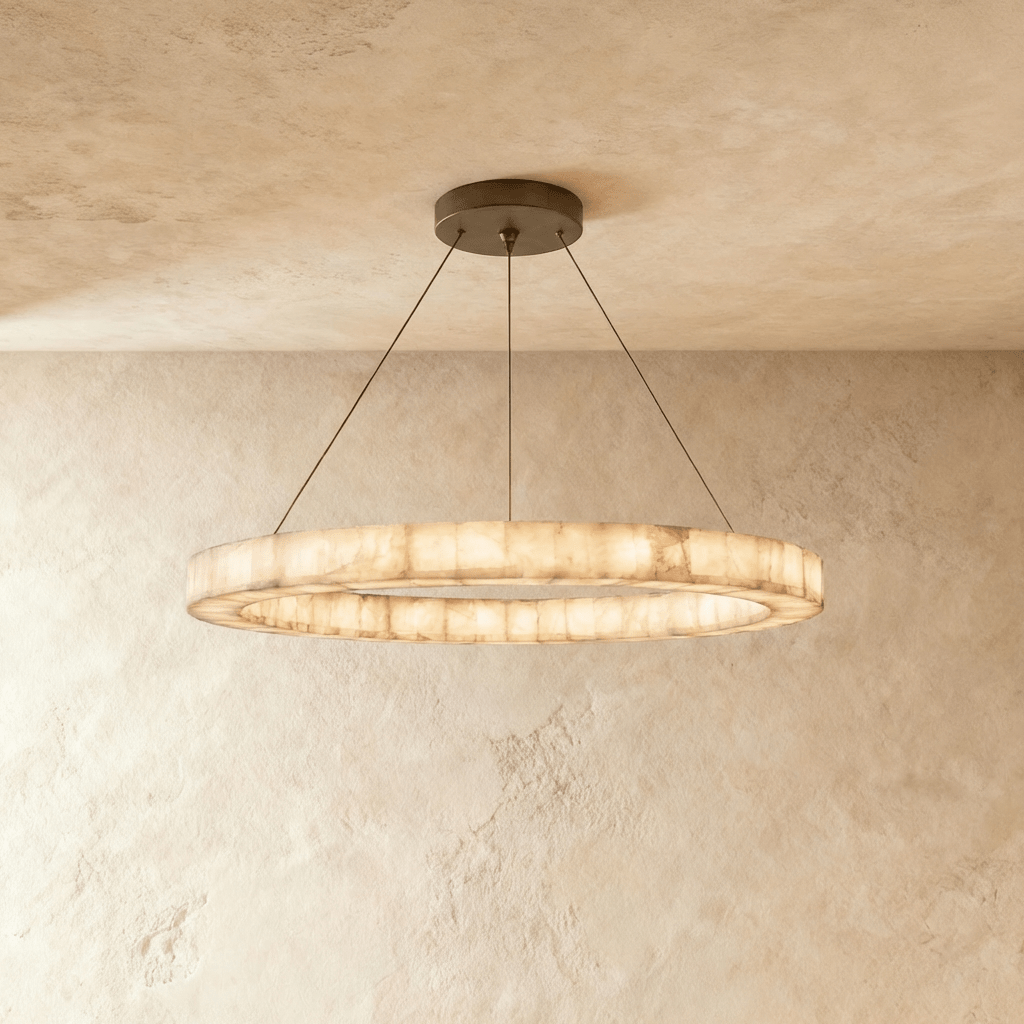 Teva Round Alabaster Chandelier
