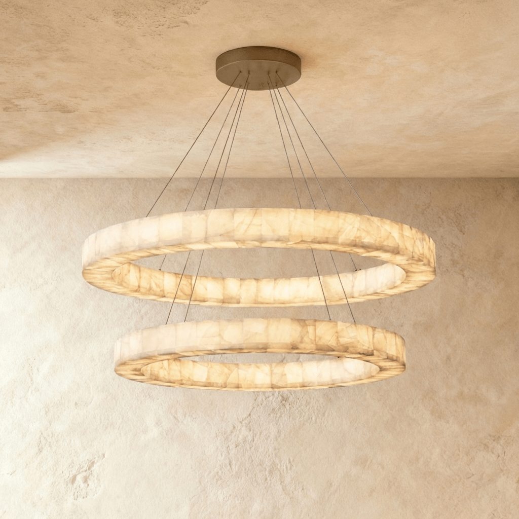 Teva Round Alabaster Chandelier