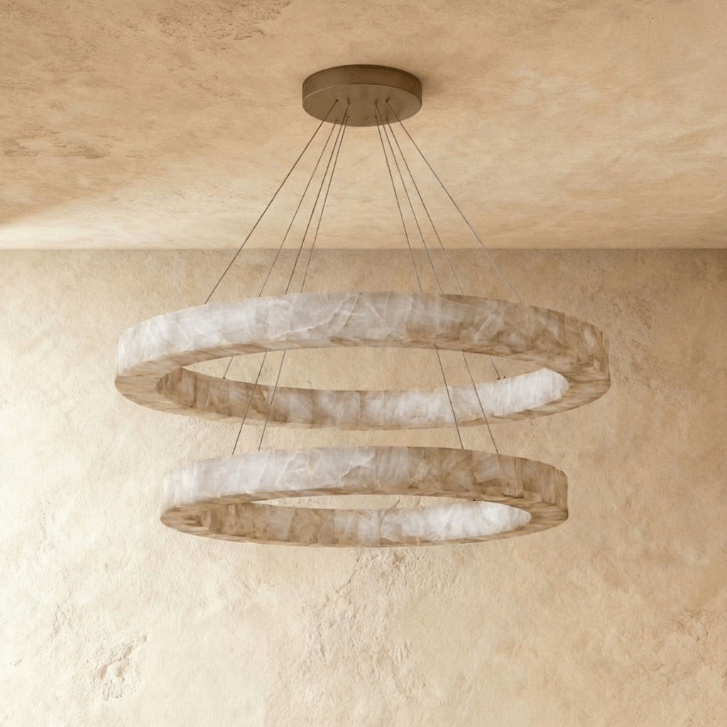 Teva Round Alabaster Chandelier