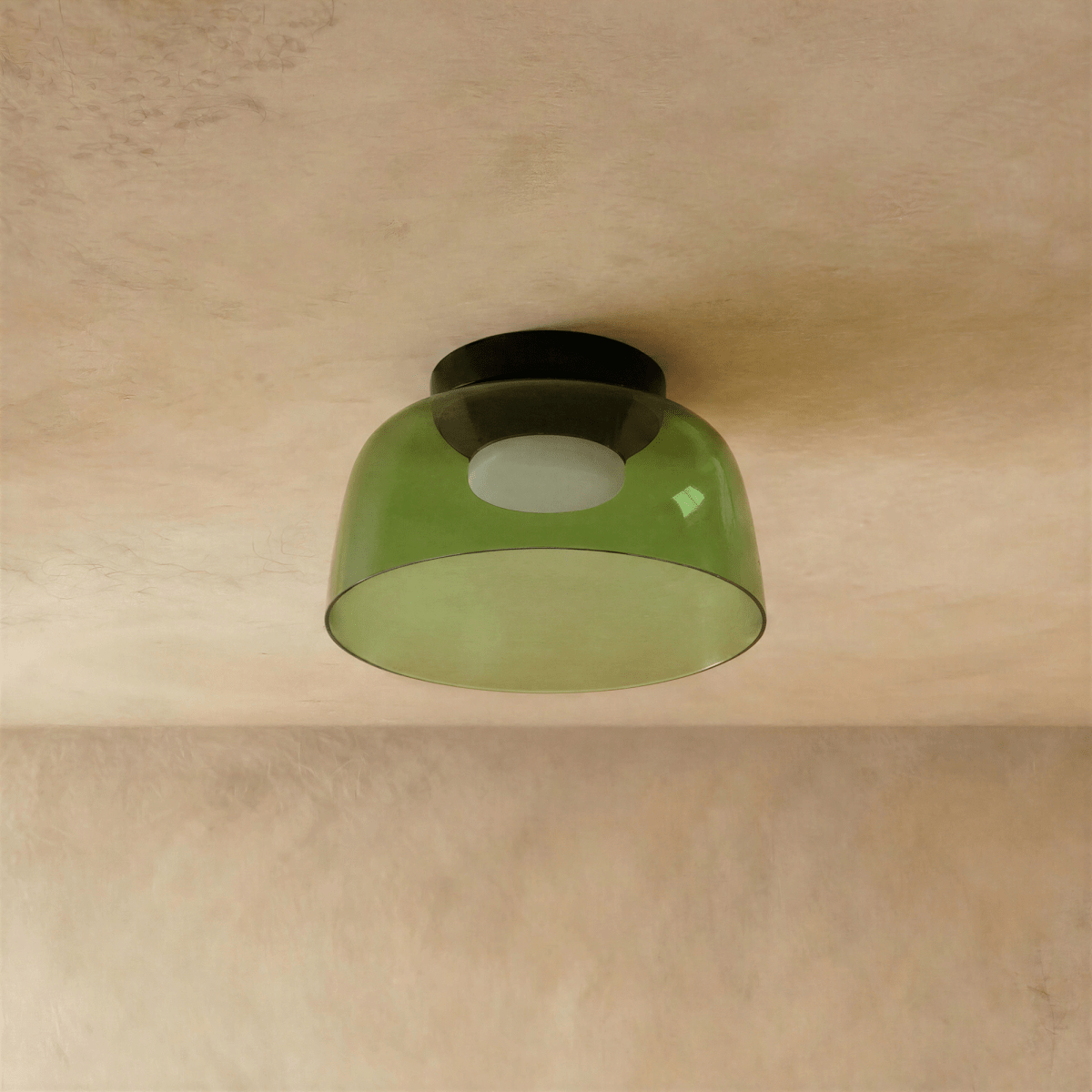 nuvlight Trisva Architectural Layered Smoked Glass Flush Mount