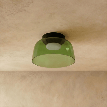 nuvlight Trisva Architectural Layered Smoked Glass Flush Mount