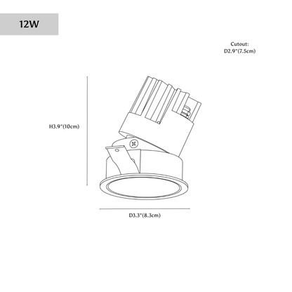 nuvlight Velar Modernist IP65 Adjustable Anti-Glare Downlight