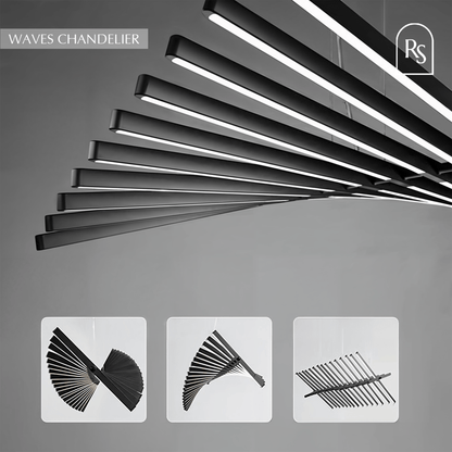 nuvlight Waves Modern Fluid LED Chandelier