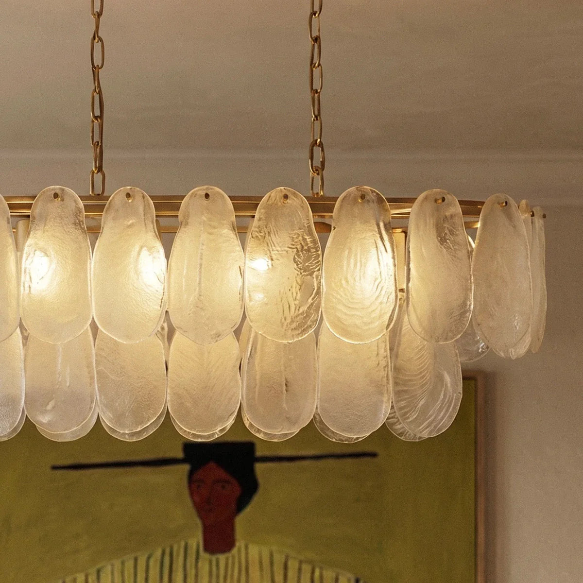 nuvlight Yagla Modernist Cascading Teardrop Glass Chandelier