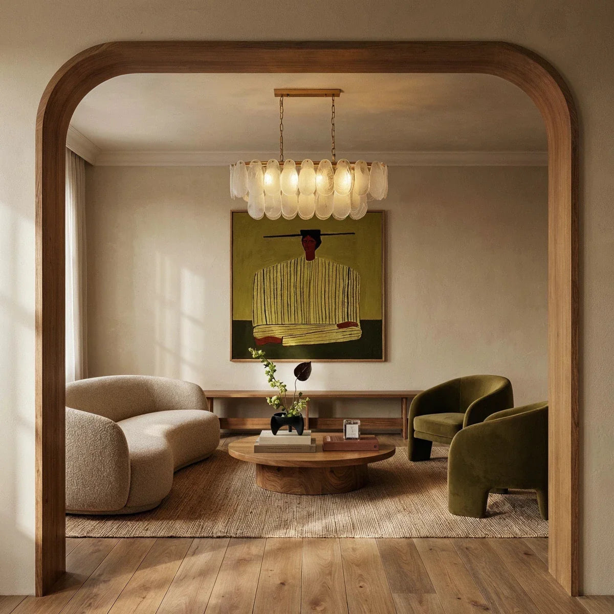 nuvlight Yagla Modernist Cascading Teardrop Glass Chandelier